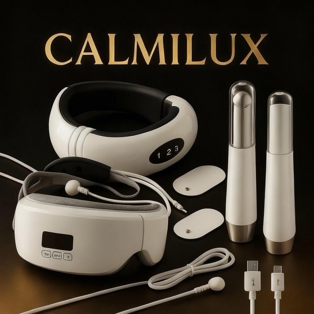 3-in-1 Massagegerät Set mit Augenmassagegerät, Nackenmassagegerät 